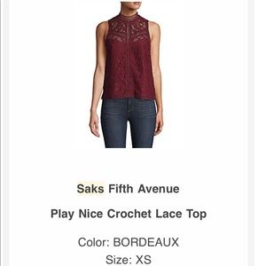 Play Nice Crotchet Lace Top